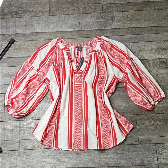 Chelsea & Theodore Tops - Chelsea & Theodore Red and White Striped Women's Top